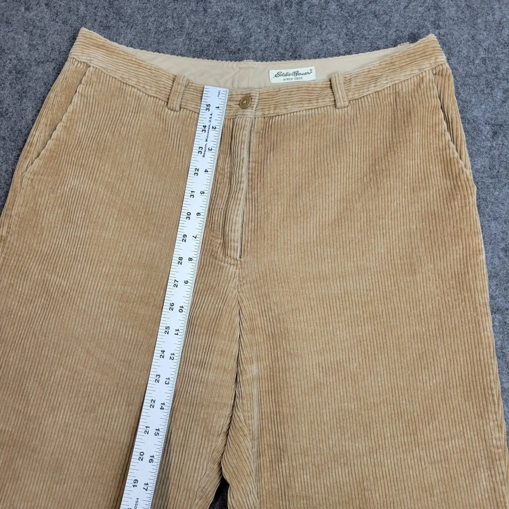 VTG Eddie Bauer Corduroy Pants Womens 12 Brown Grandma Core Retro Y2K Indie